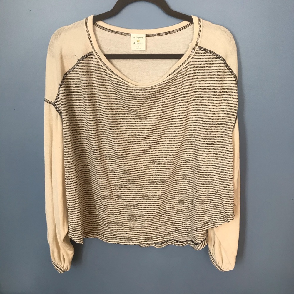 By Together Long Sleeve Striped Top - Picture 1 of 5